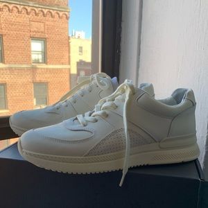 NW New The Trainer Leather Everlane Cream Sneaker